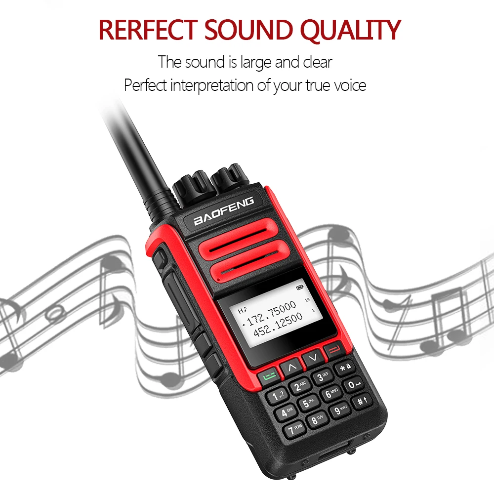 Портативная рация BaoFeng BF H7 портативная Двухдиапазонная 10 Вт FM-радио