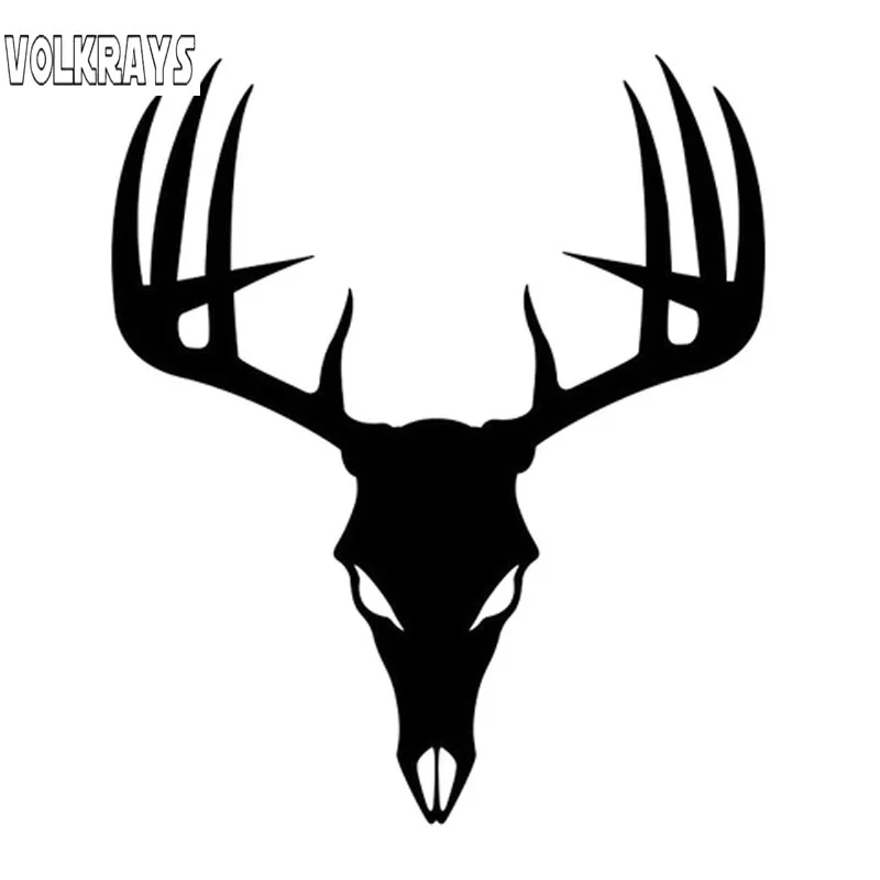 Volkrays креативные автомобильные стикеры Buck Skull Hunting Deer Hunter Antlers Accessoriess отражающая
