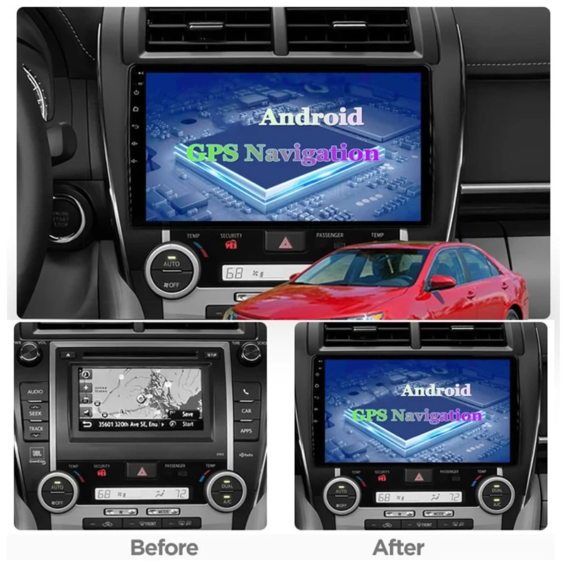 

9 Inch 2 Din Android 10.0 Car MP5 Player Stereo Radio 2+16GB Wifi Bluetooth GPS Navigation for Toyota Camry 2012-2014 US
