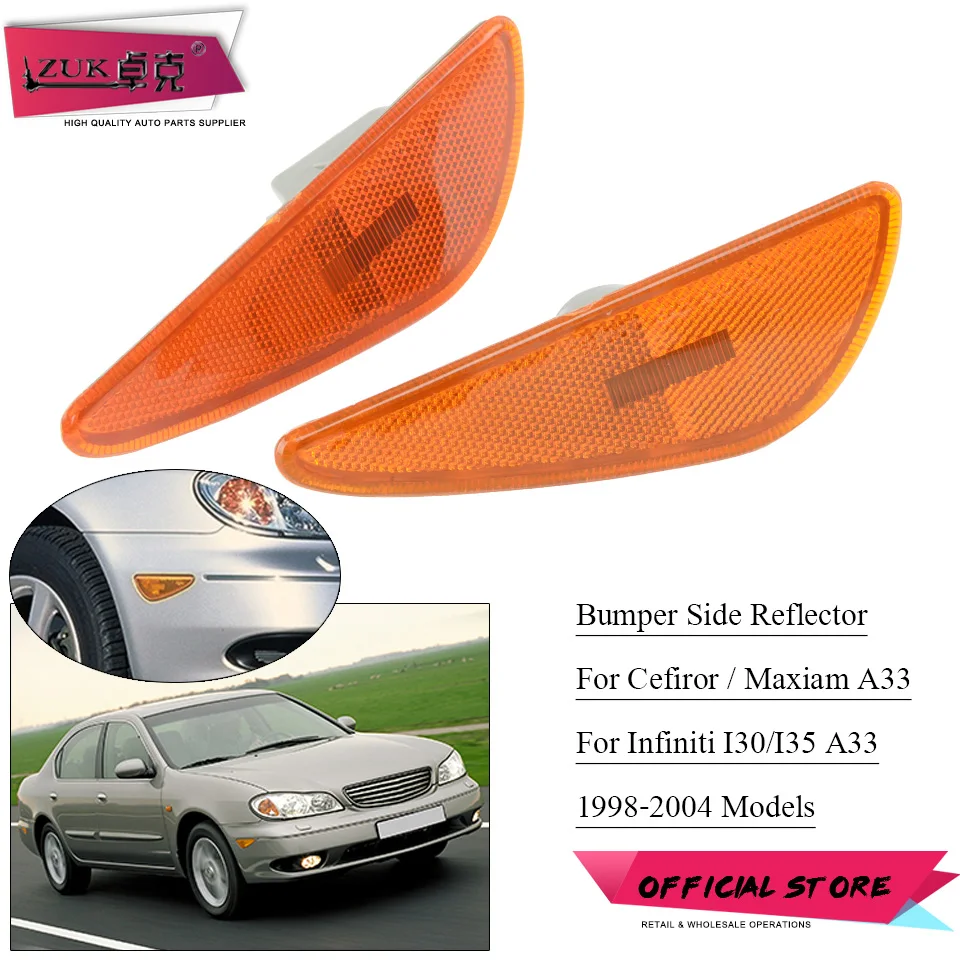 

ZUK Bumper Side Lamp Reflector Light Strobe Light For NISSAN Cefiro Maxima A33 1998-2004 For Infiniti I30 I35 A33 1999-2004