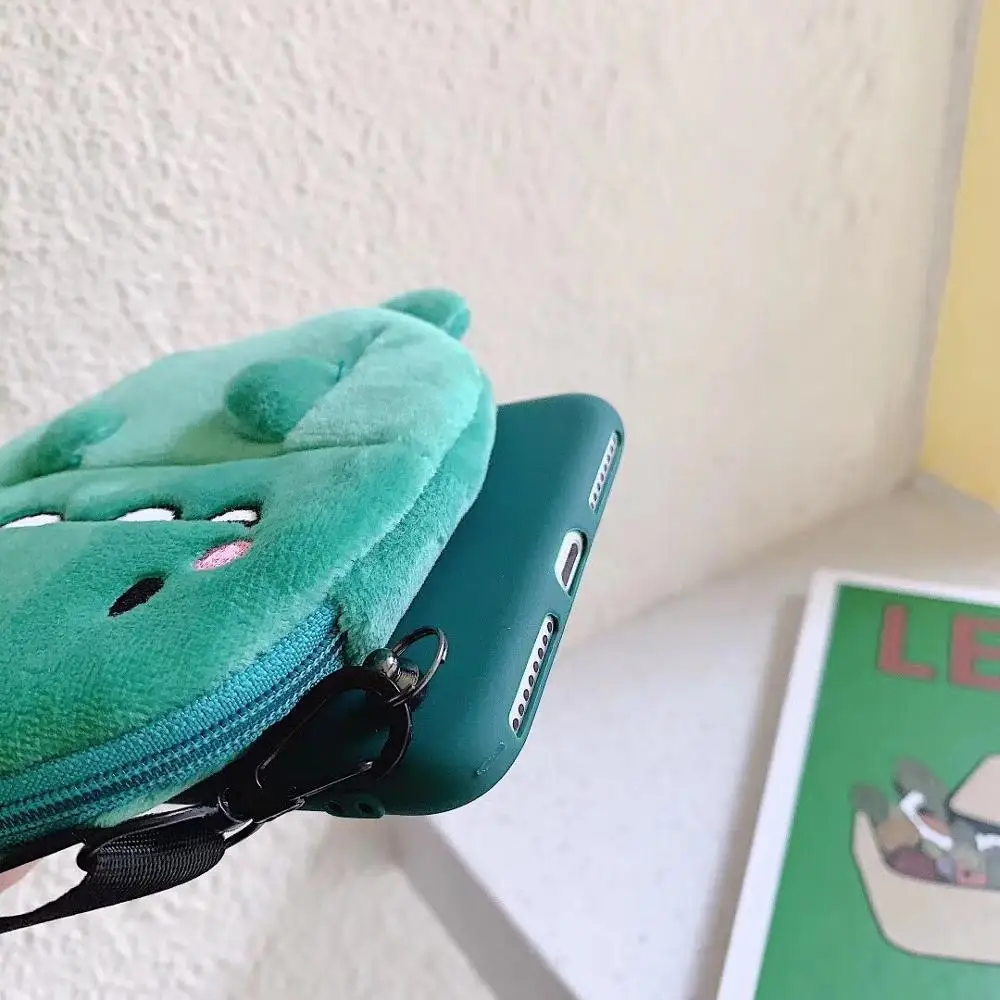 ORYKSZ 3D мультфильм Динозавр бумажник силиконовый чехол для телефона iPhone 6S 7 XS Max X XR 6