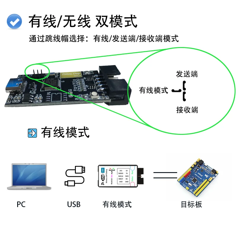 Беспроводной эмулятор загрузчика отладчик CMSISDAP JLINK STLINK беспроводной