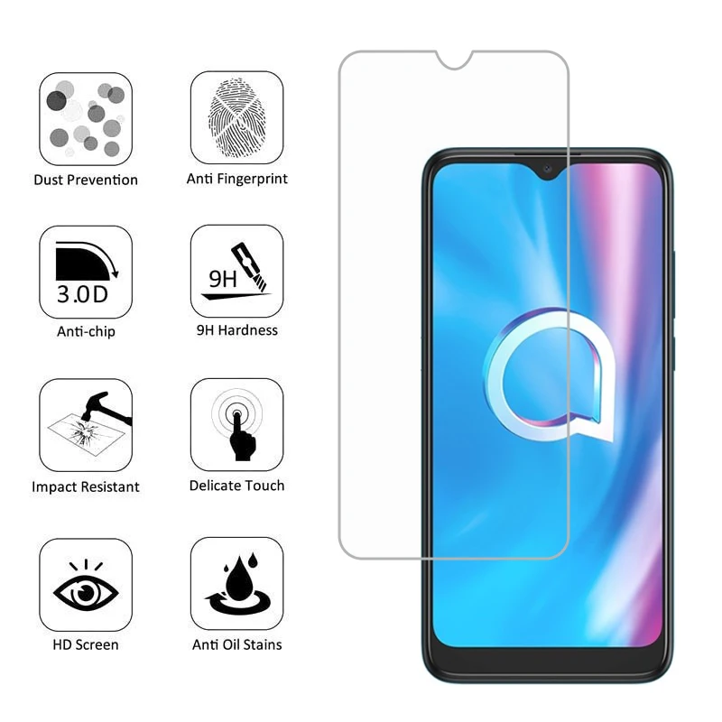 2 шт. Защитное стекло для Alcatel 1SE 5030F 5030U закаленное 2020 пленка телефона против