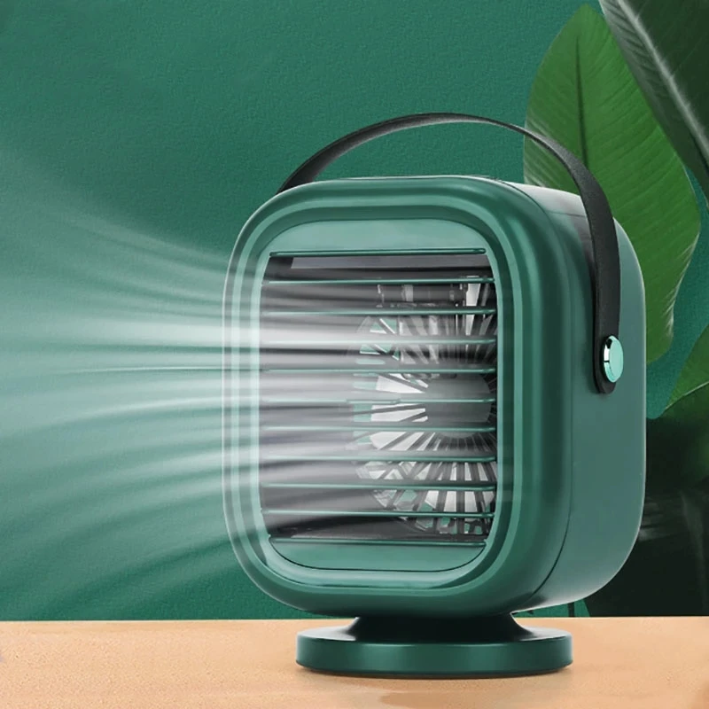

Mini Air Conditioner Portable Fan with Mist Multi-function Humidifier Purifier Electric Desk Fan Head-shaking Air Cooler Fan