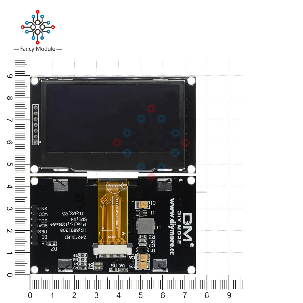 2 42 дюймовый ЖК экран 12864 oled дисплей модуль IIC I2C SPI серийный C51 STM32 SSD1309 для Arduino 128X64