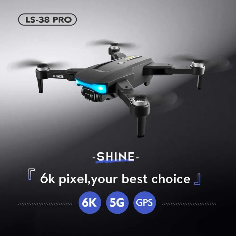 

2021 Новый LS38 Дрон 6K HD Камера FPV 5G Wi-Fi 1000 м профессиональной аэрофотосъемки бесщеточный мотор 4CH 6 оси Квадрокоптер с дистанционным управлением