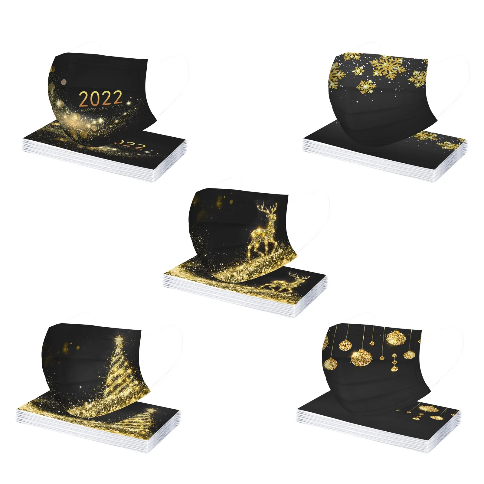 

Маски одноразовые безопасные 3-слойные для взрослых, 10 шт.