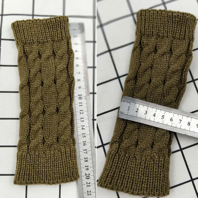 Модные весенние теплые зимние длинные мужские и женские вязаные перчатки без