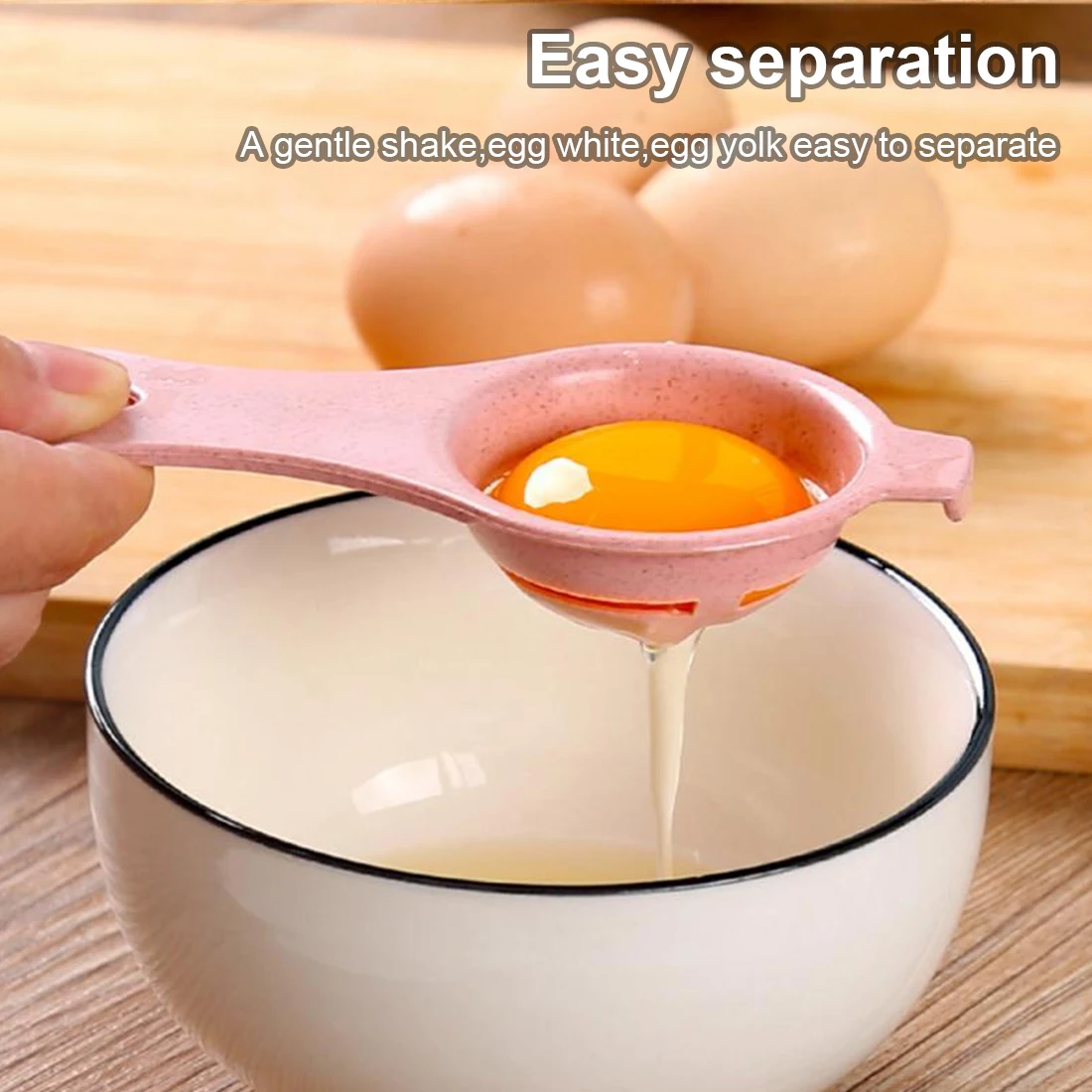 

Egg Yolk Separator Protein Separation Tool Food-grade Egg Tool Kitchen Tools Kitchen Gadgets Egg Divider Pink/Blue/khaki