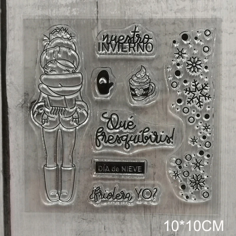 Рождественские прозрачные штампы в форме сердца новинка 2019 скрапбукинг