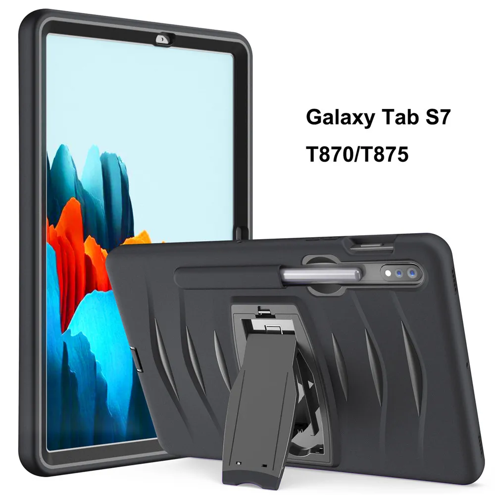 

For Galaxy Tab S7 Case SM-T870/T875 T876 11" Detachable Kickstand Shockproof Tablet Pencil Cover for Samsung Galaxy Tab S7 Case