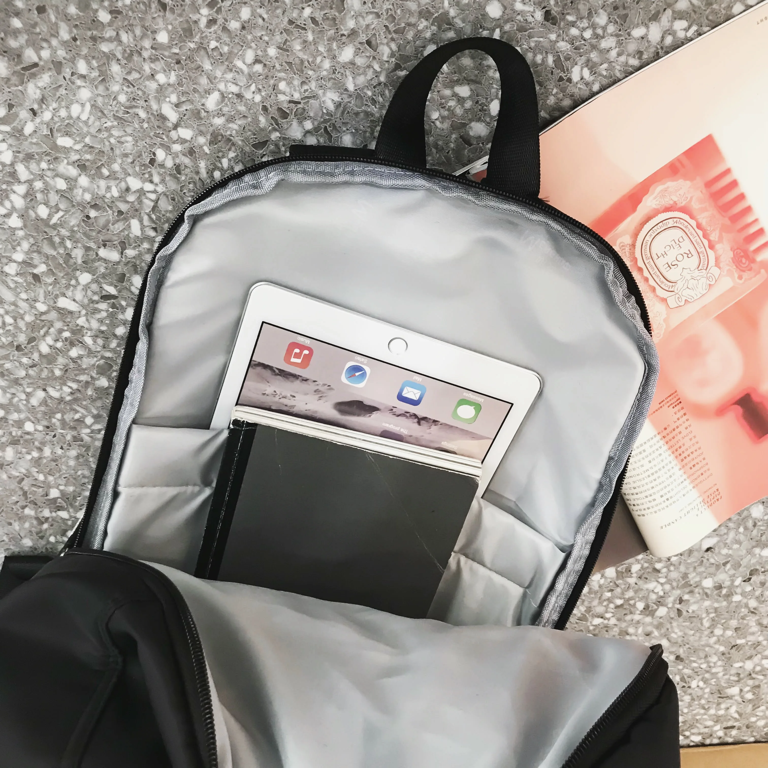 

New Backpack Female Korean Version High Quality Reflective Women Lady Men Nylon Hit Color Schoolbag Gripesack Back bag Dropship