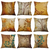 18 cotton linen pillow decor cushion covers pillow sofa leaf vintage home pillow case cover waist