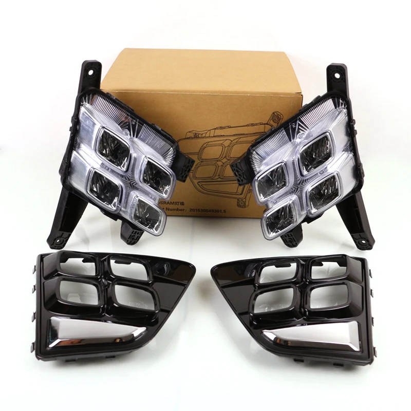 

2Pcs for Hyundai Creta Four Eyes Fog Lights LED Daytime Running Lights