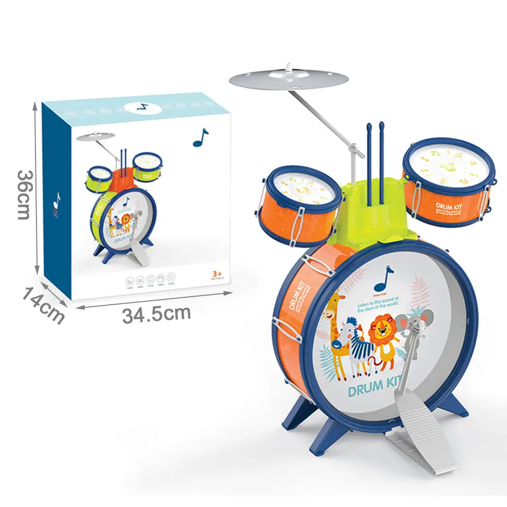 Детский Музыкальный барабан игрушки 2 барабана имитация джазового набор с