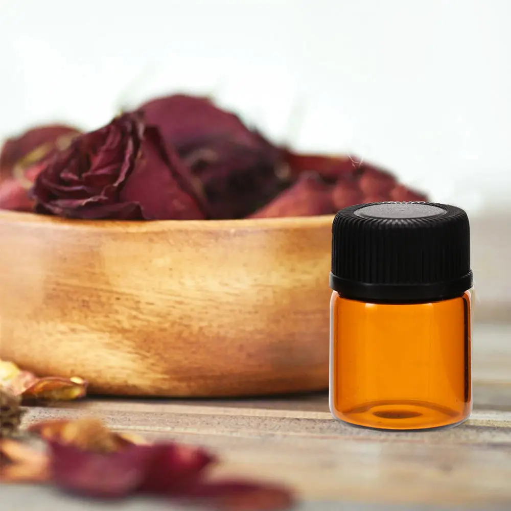 24Pcs Glass Essential Oil Bottles with Perforated Plug Reagent Brown | Красота и здоровье