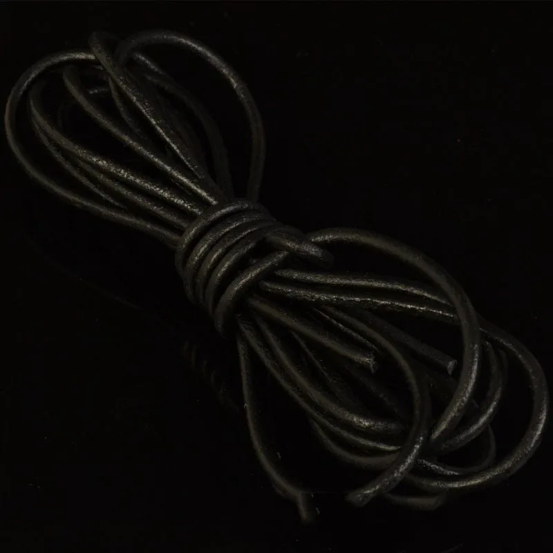 5Meters 3mm 4mm 5mm Natural Round Leather Rope Cords Bracelet Findings Necklace Making Braided String Craft Ropes DIY CD106 |