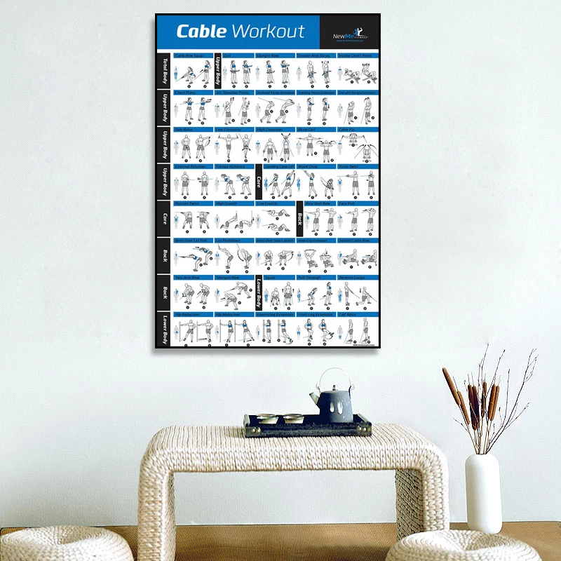 

Bodybuilding Gym Sport Fitness Dumbbell Poster Exercise Training Chart Art Wall Poster Print Home Decor Nordic Style Living Room