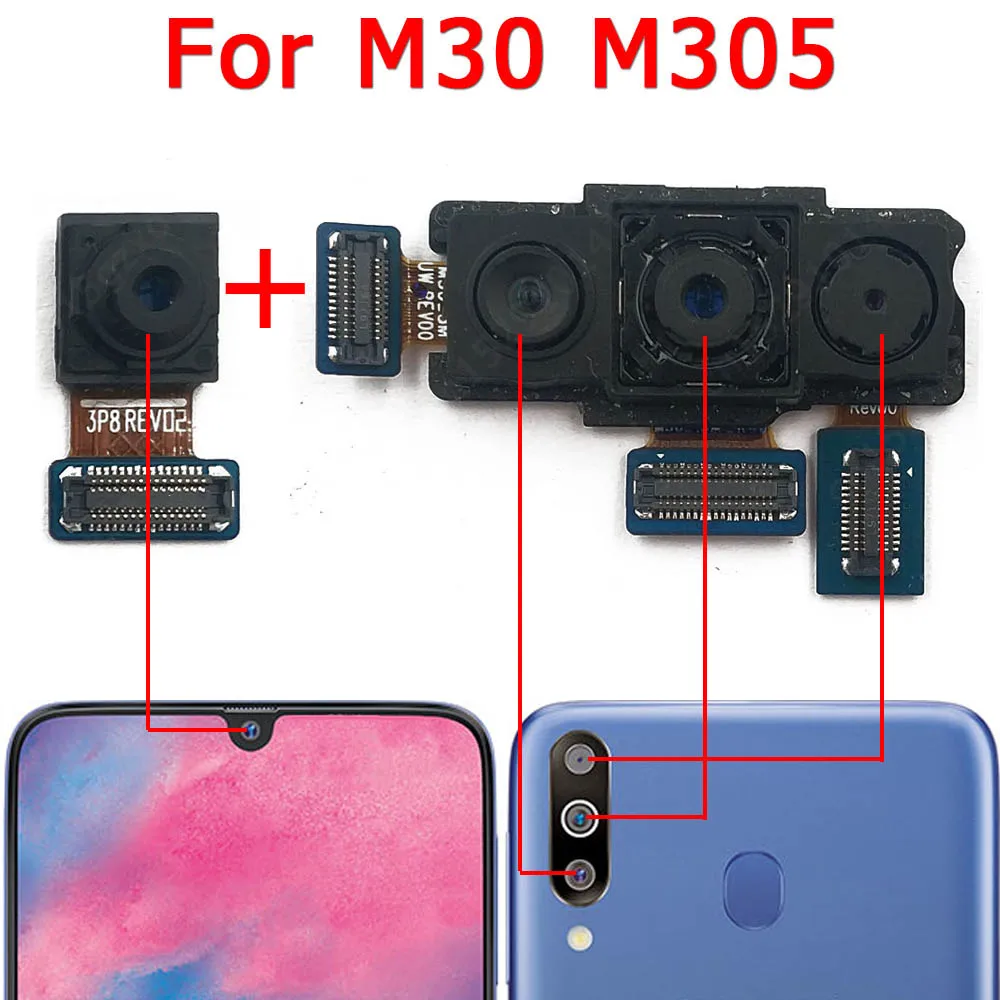 Модуль камеры для Samsung Galaxy M30 M305 запасные части фронтальной и основной заднего