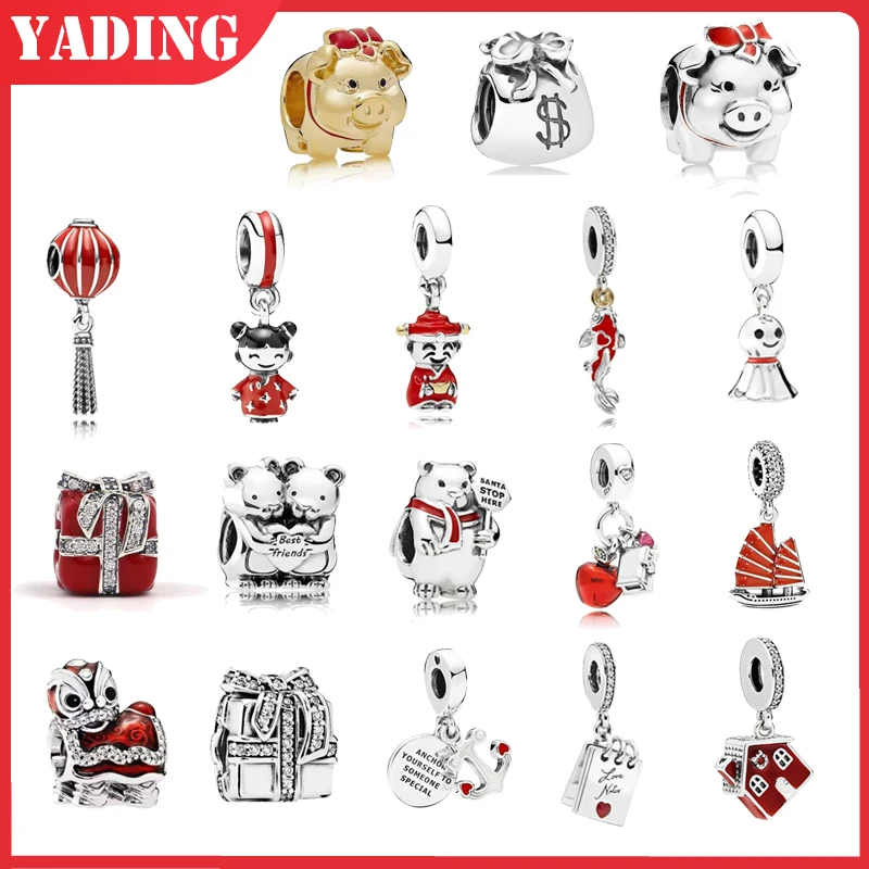 

2021 new Sale high quality 925 Sterling Silver Safety chain Charms Beads Fit Original Pando Bracelets DIY Jewelry Making Gift