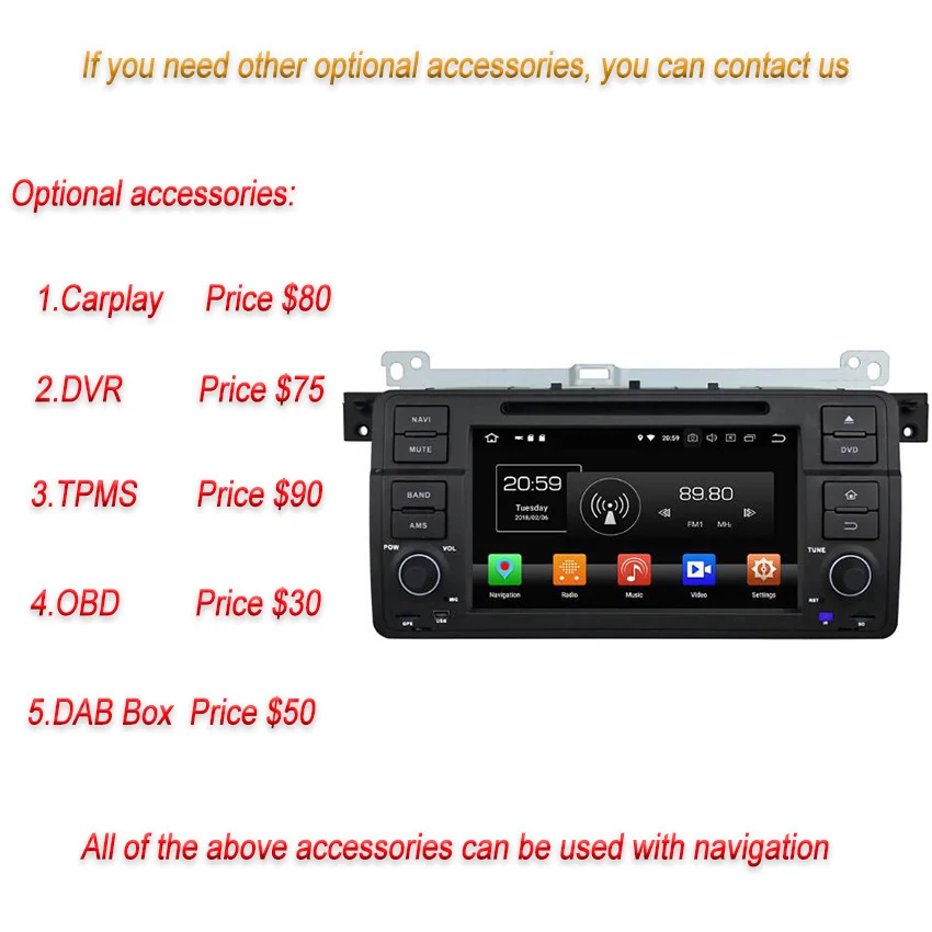 Автомобильный навигатор YESSUN Android 8 0 4 Гб ОЗУ для BMW E46 2000 ~ 2005 GPS мультимедийный плеер