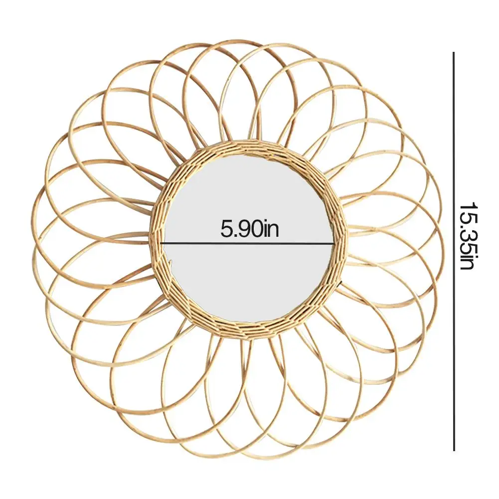 1 шт. инновационное подвесное настенное зеркало с бахромой макраме круглый