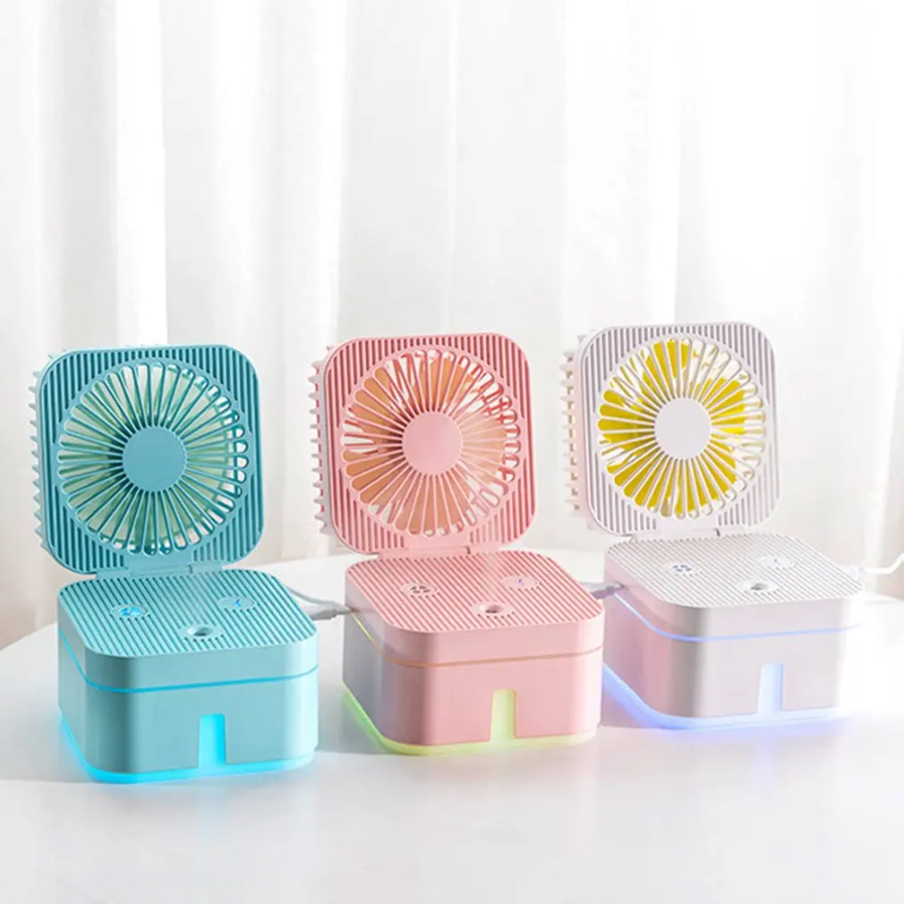 

Portable Mini Usb Rechargeable Humidifying Spray Fan Household Humidifying Fan For Small Desks And Household Fans