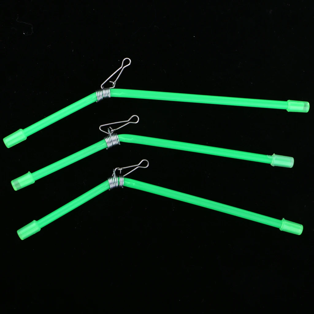 

20 Pcs Plastic Anti Tangle Booms with Strong Snap Glow in Night Fishing Rig Bent Booms for Fishing Lovers