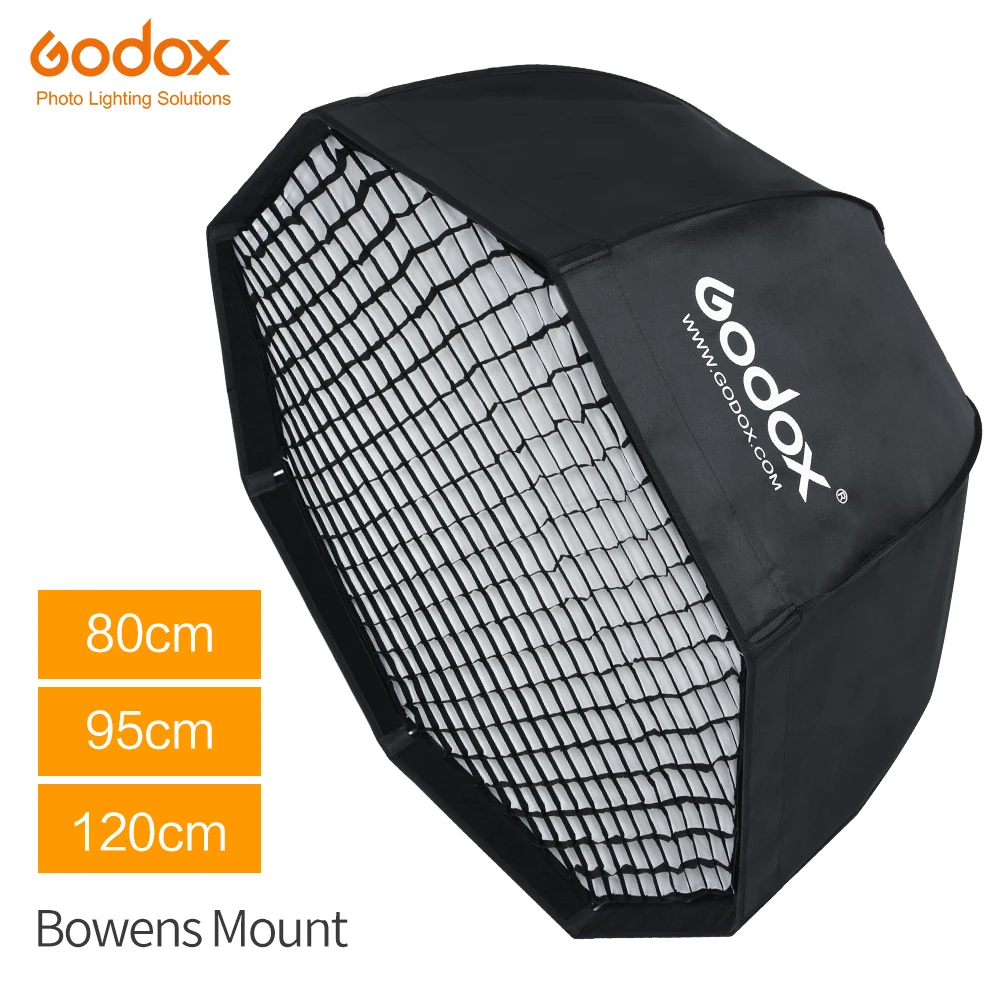 Godox SB UE 80 см 95 120 Портативный восьмиугольный зонт софтбокс с сеткой в форме сот для