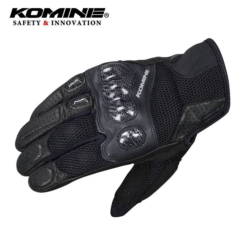 Летние сетчатые перчатки KOMINE GK 197 защитные из углеродного волокна ударопрочные