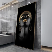 Картина на холсте с изображением Африканской черной женщины, плакаты и принты, скандинавские настенные картины для гостиной, украшение для ...