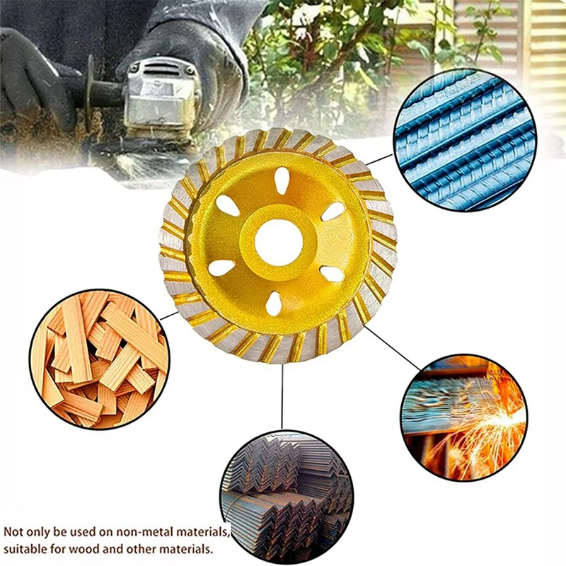Diamond Grinding Cup Wheel Concrete Disc Duty Turbo Row Angle Grinder Dresser For Granite Marble | Инструменты