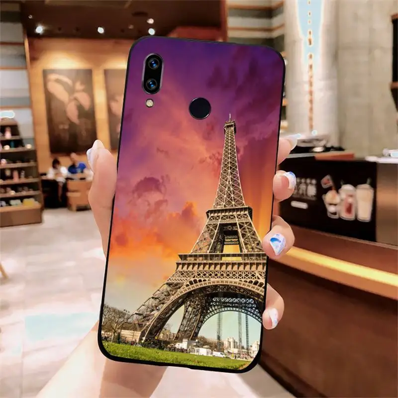 

Romantic Paris Eiffel Tower pattern Phone Case For Xiaomi Redmi note 7 8 9 t k30 max3 9 s 10 pro lite