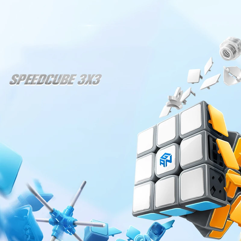 Подлинный Ган RSC 3x3x3 Волшебные кубики rsc 3x3 куб головоломка 3X3 Скорость cube Ганс Cubo