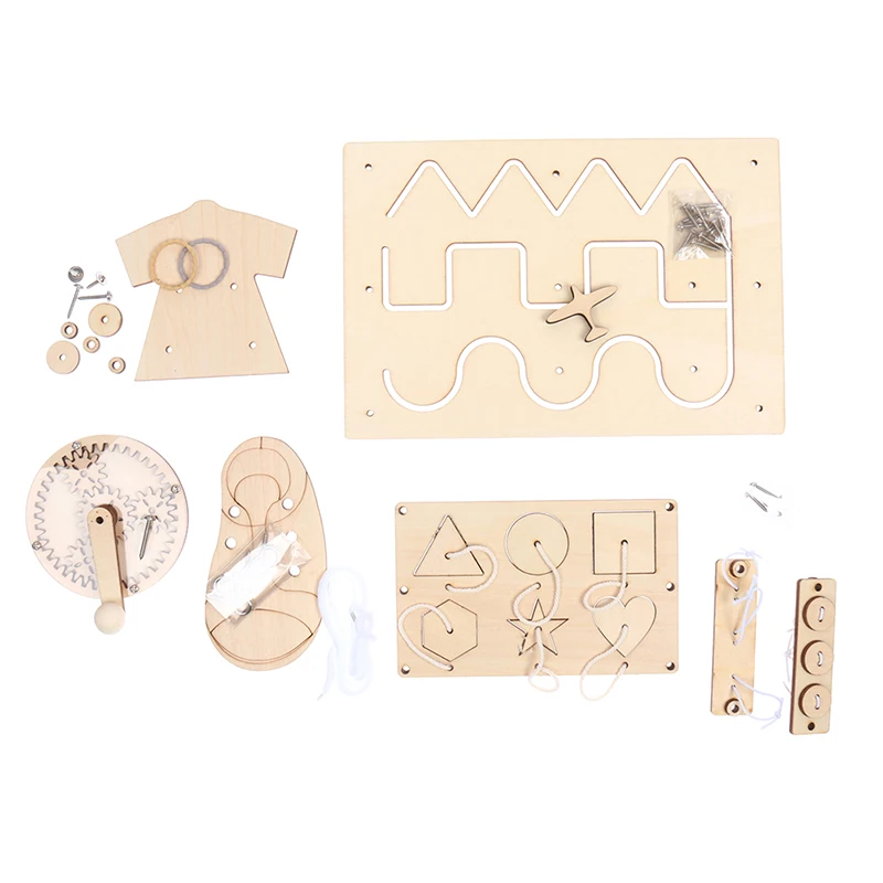 Tablero de actividad sensorial Montessori para ni&ntilde;os, juguetes artesanales, accesorios de Motor fino, educaci&oacute;n, juguete cognitivo-1