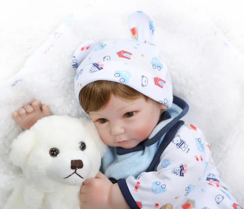 Мягкие силиконовые детские куклы reobrn NPK 22 дюйма bebe reborn real alive для новорожденных