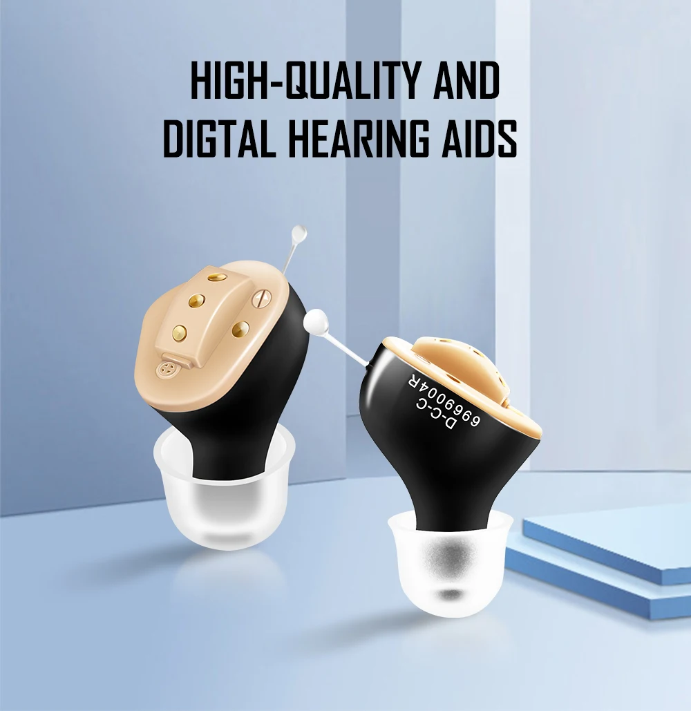 

Перезаряжаемый слуховой аппарат Mini CIC, невидимый слуховой аппарат для глухости, беспроводной усилитель звука, слуховые аппараты для тяжело...