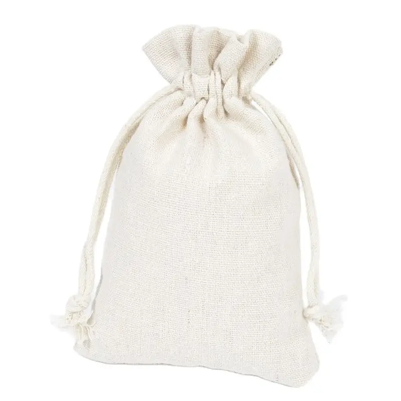 women bag Handmade Drawstring Bag Travel Drawstring Pouch Pure Cotton Linen Cloth Bag Storage Bag for Christmas Gift with logo
