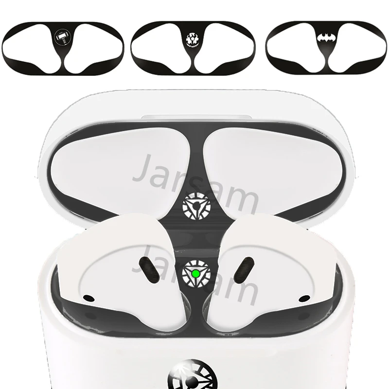 Горячая Распродажа, металлическая Пылезащитная наклейка для Apple AirPods, чехол, пылезащитная защитная наклейка, защитная пленка, аксессуары для Air Pods