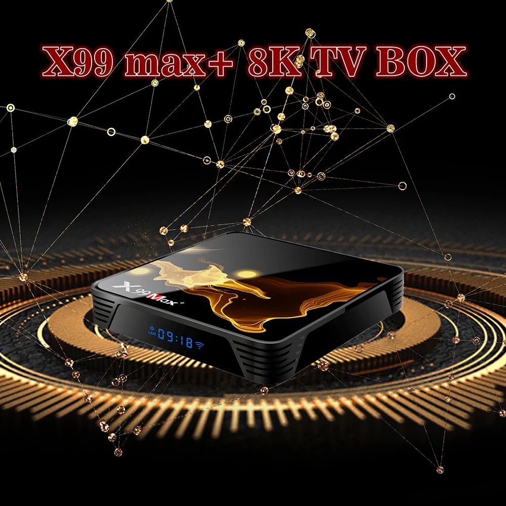 X99 Max + Smart TV BOX Android 9 0 Amlogic S905X3 Четырехъядерный 4 ГБ ОЗУ 32 Гб 64 Wifi 1000 м BT 8K видео