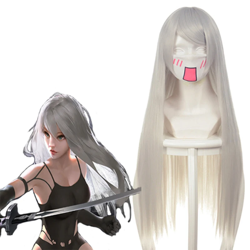 

Парик для косплея из игры NieR:Automata, парик для косплея YoRHa A-gata 2-Gou, термостойкие синтетические парики для Хэллоуина, вечеринки, женские парики н...