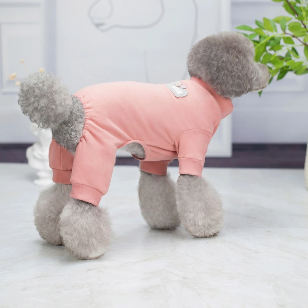 Зимняя одежда для собак теплые комбинезоны свитер с высоким воротом маленьких