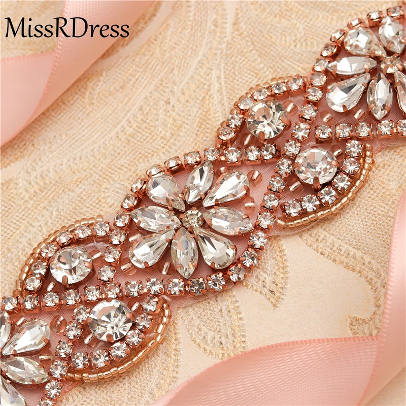 Женский ремень MissRDress с серебристыми кристаллами и стразами ручной работы JK818|wedding