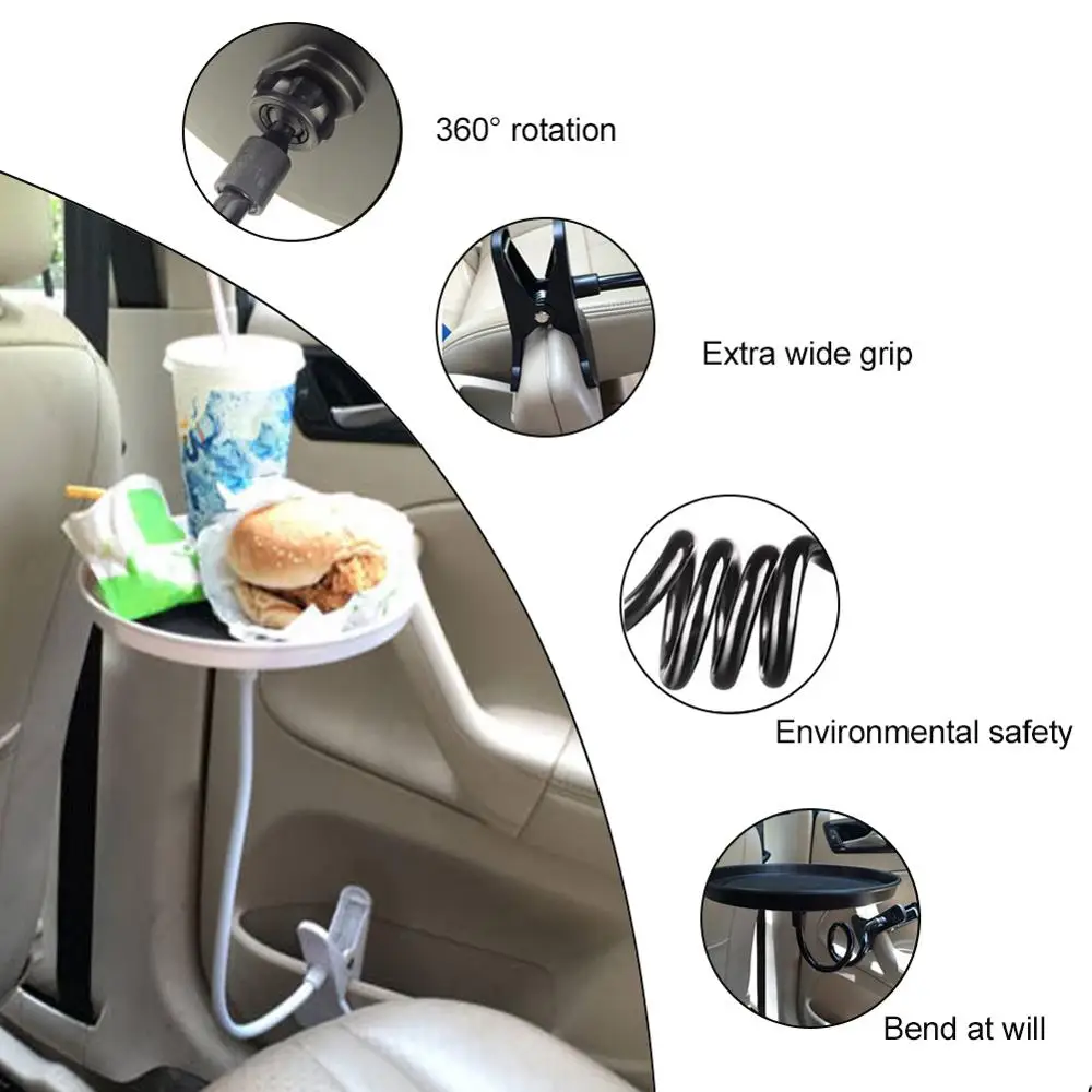 

Adjustable Car Cup Holder Coffee Bottle Organizer Accessories Food Tray Automobiles Table for Burger Fries Car Table Tray Tools