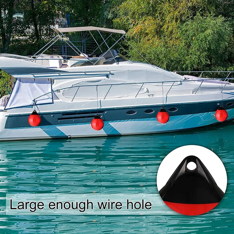 

2 PCS Mooring Buoy Boat Fenders Ball Round Anchor Buoy Dock Bumper Ball Inflatable for Boat, Small Sailboat, Ski Boat