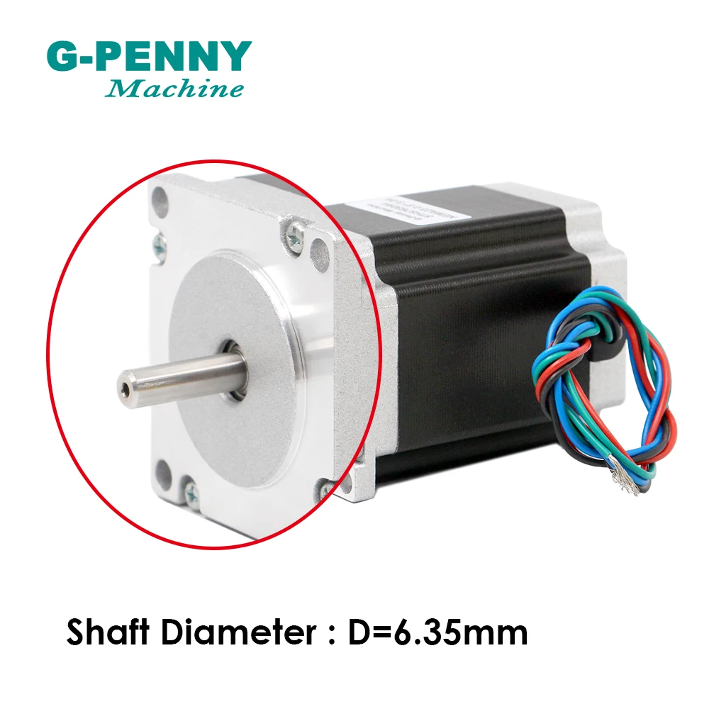 NEMA23 Шаговый двигатель с ЧПУ 57x76 мм вал D = 6 35 0 9 градуса 1 89 Нм 270 унций 3A шаг для