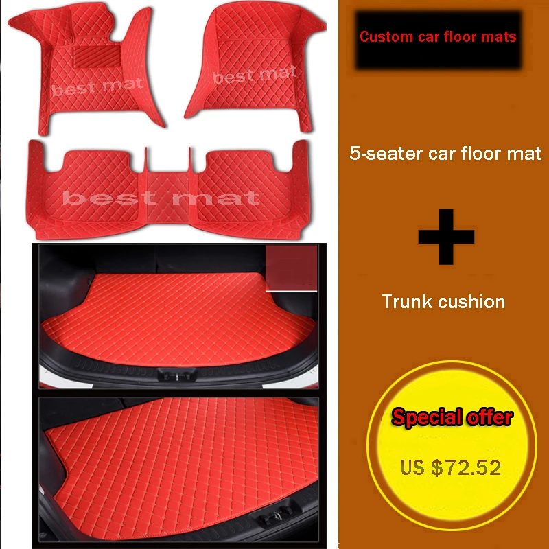 

Пользовательский автомобильный напольный коврик + коврик для багажника для Porsche Все модели Cayman 911 Cayenne Macan машина Panamera Стайлинг автомобильны...