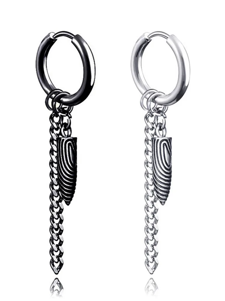 Серьги-кольца унисекс из титана и нержавеющей стали в стиле хип-хоп | Украшения