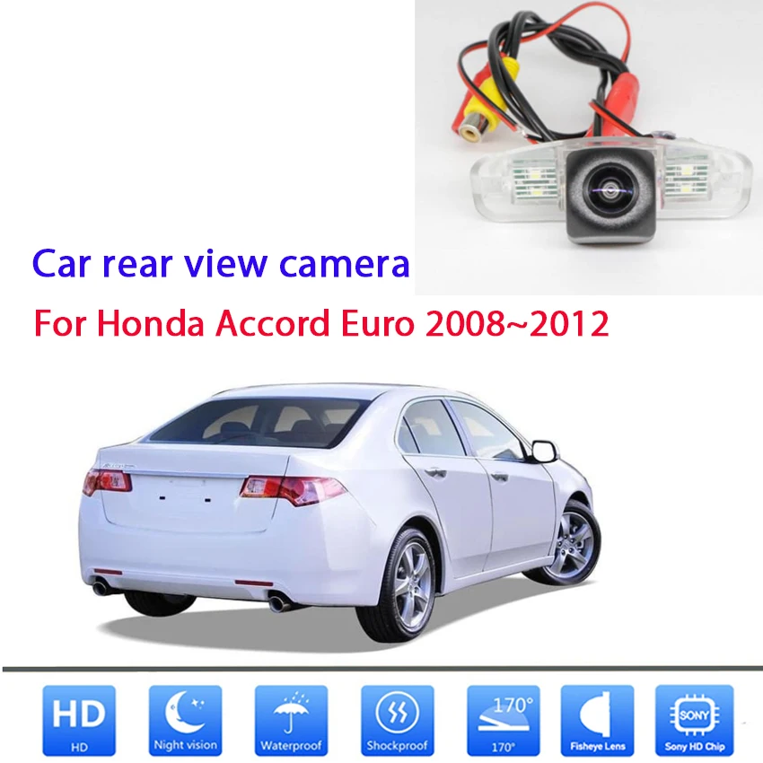 

HD 1280x720 Fisheye Rear View Camera For Honda Accord Euro 2008 2009 2010 2011 2012 Car Vehicle Reverse Parking Accessories