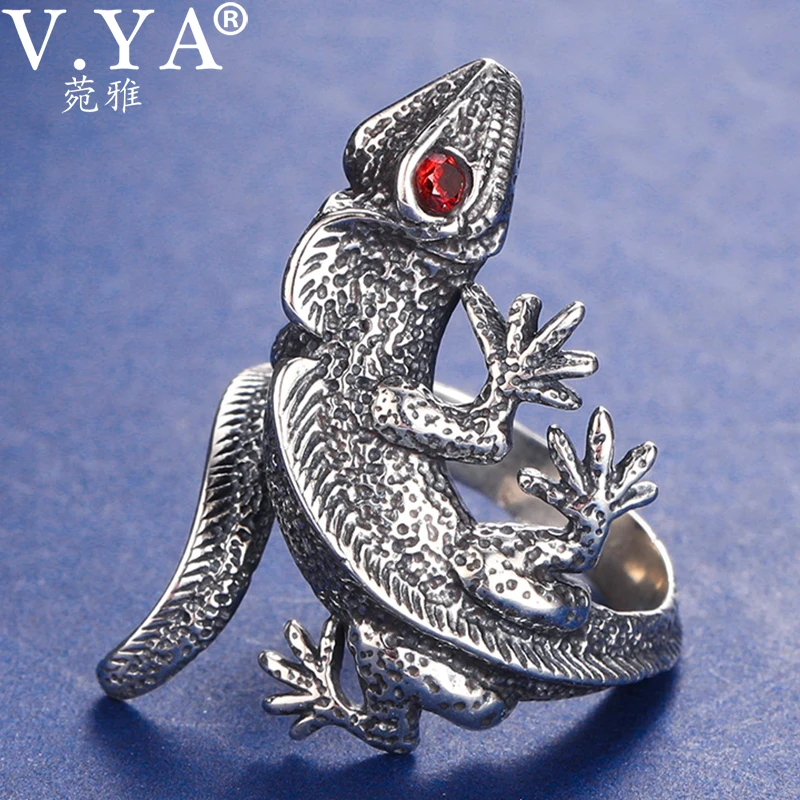 Мужское кольцо в виде ящерицы V.YA регулируемое Открытое стиле панк из